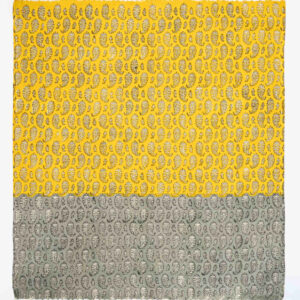 Nappe en lin imprimé au block modèle Paisley