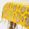 Nappe en lin imprimé au block modèle Paisley