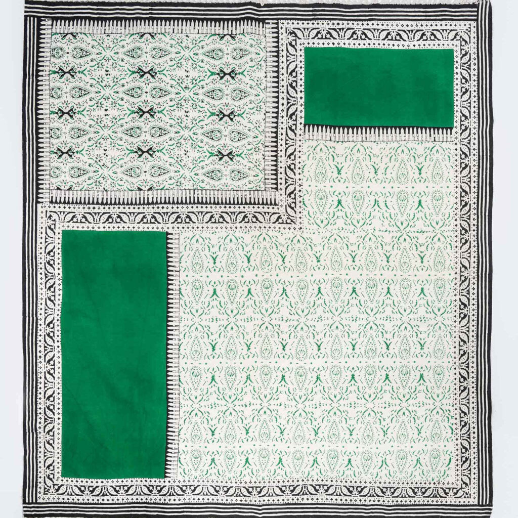 Nappe en lin imprimé au block modèle Sarvin