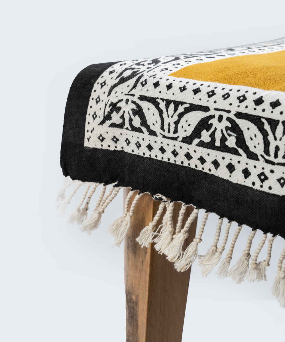 Nappe en lin imprimé au block modèle Shabnaz