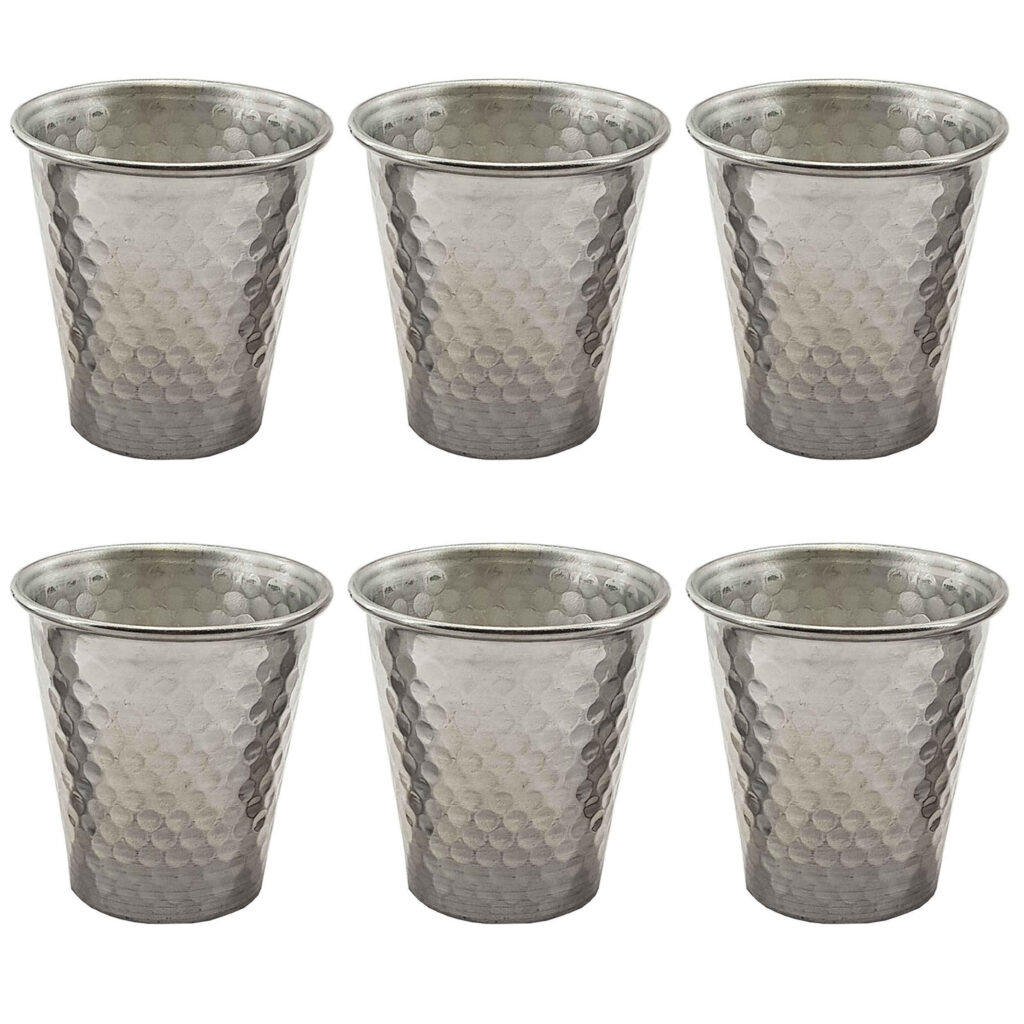 Tasse en Acier pour Camping – Légère et Incassable (Pack de 6)