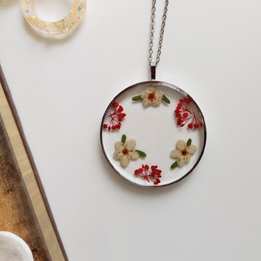 Pendentif Collier Résine Femme Artisanal Baharan