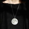 Pendentif Collier Résine Femme Artisanal Lune