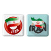 Ensemble de Badges à Épingle – Drapeau de l’Iran (2 pièces)