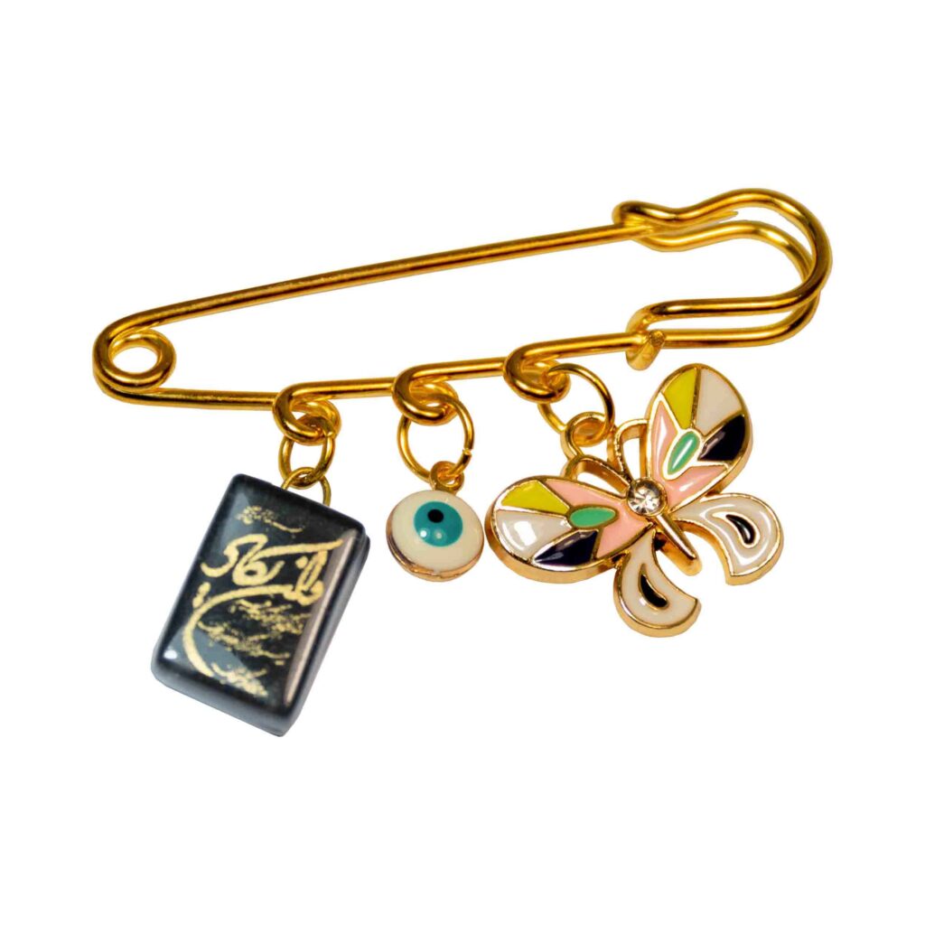 Broche épingle de sûreté islamique pour nouveau-né Papillon