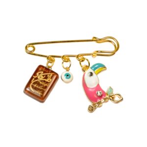Broche épingle de sûreté islamique pour nouveau-né Perroquet