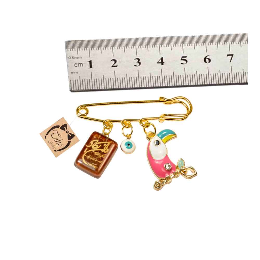 Broche épingle de sûreté islamique pour nouveau-né Perroquet