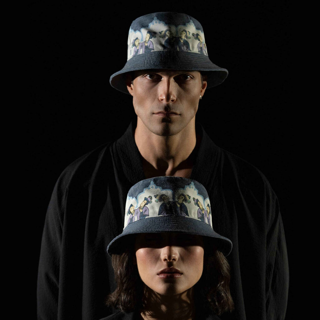 Chapeau seau au design artistique - Modèle Anis