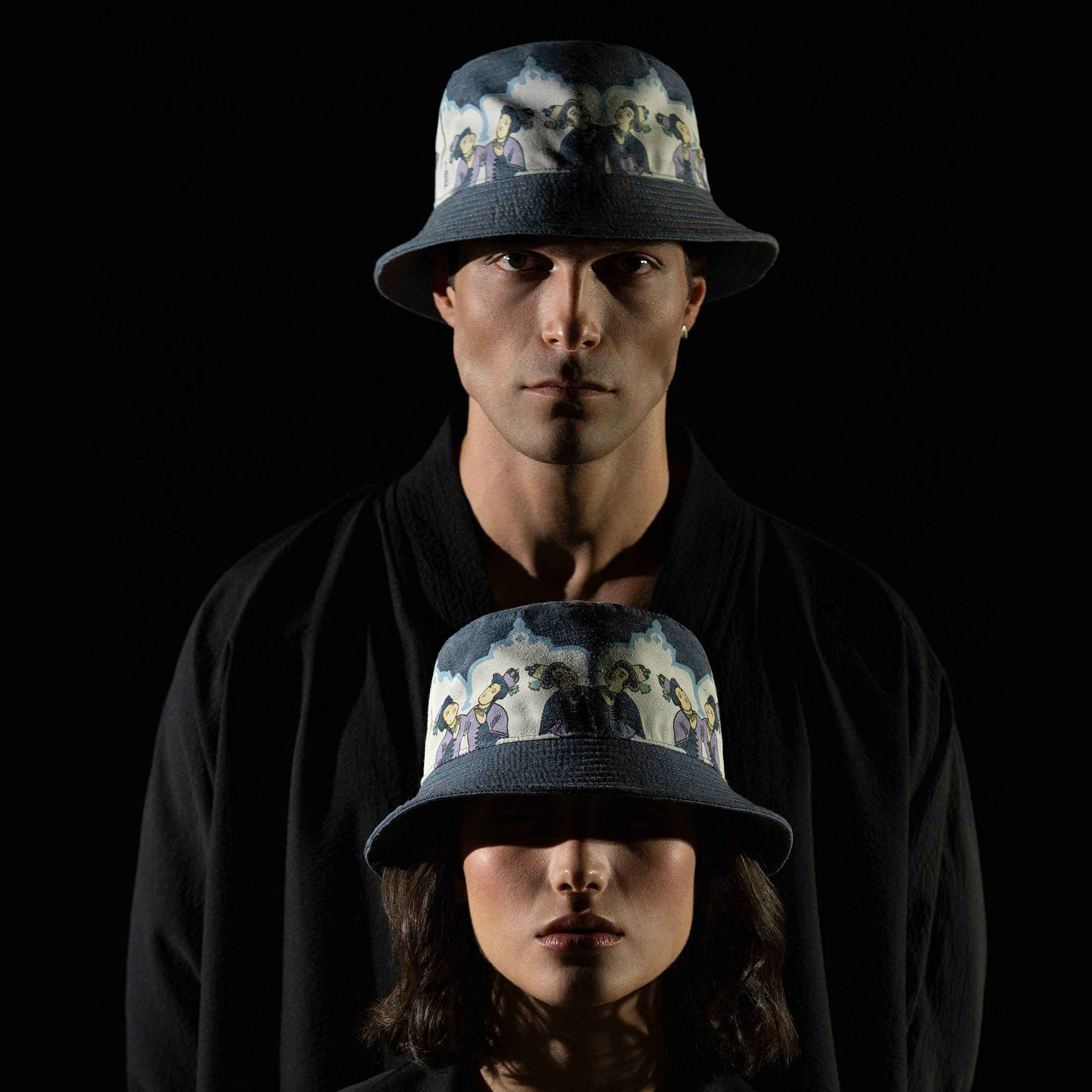 Chapeau seau au design artistique - Modèle Anis