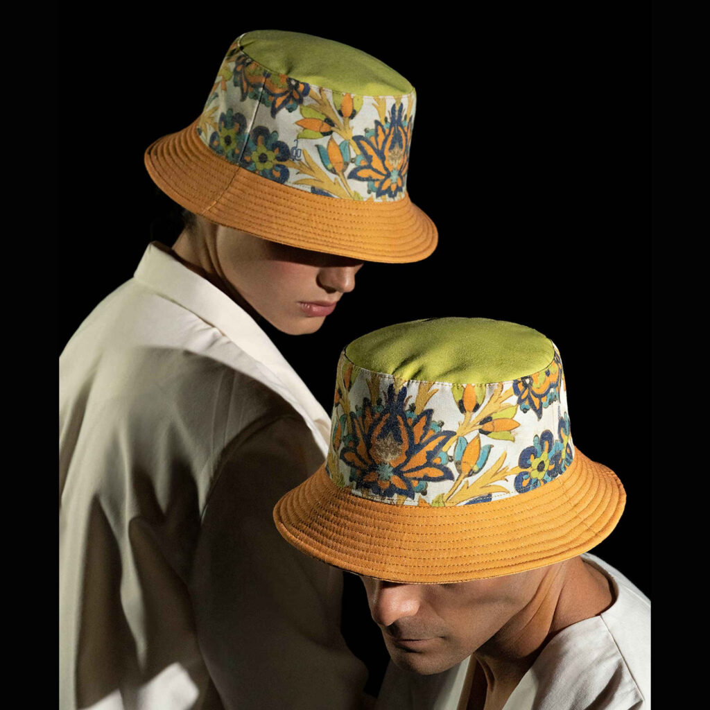 Chapeau seau au design artistique - Modèle Golshaah