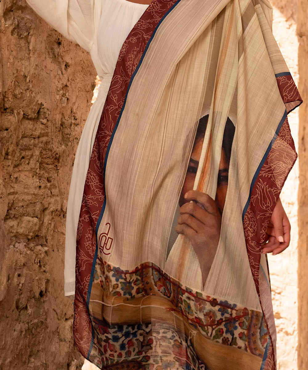 Châle Persan Imprimé pour Femme Modèle Ghaali