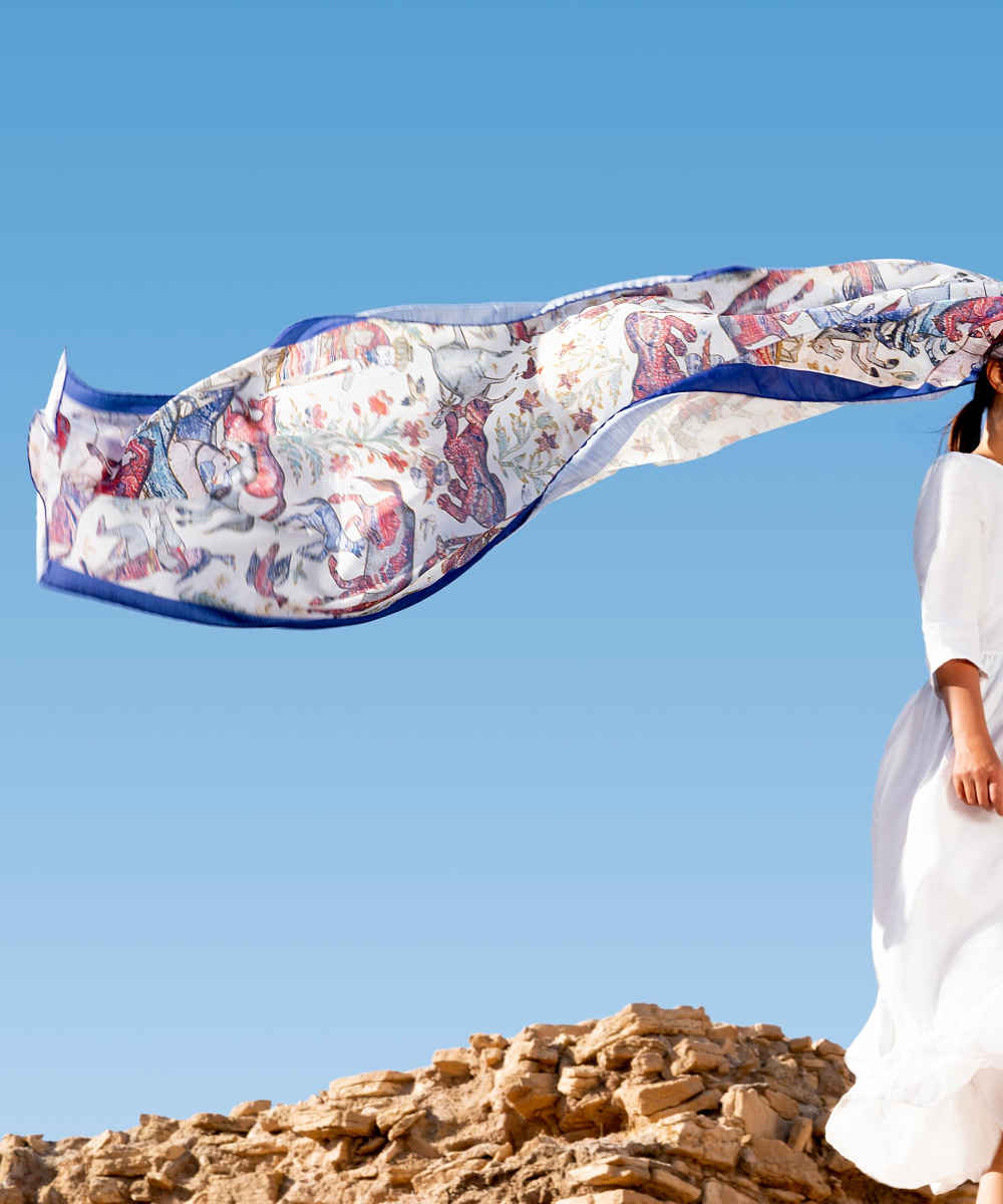 Châle Persan Imprimé pour Femme Modèle Rakhsh