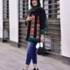 Manteau en jacquard persan modèle Atrisa