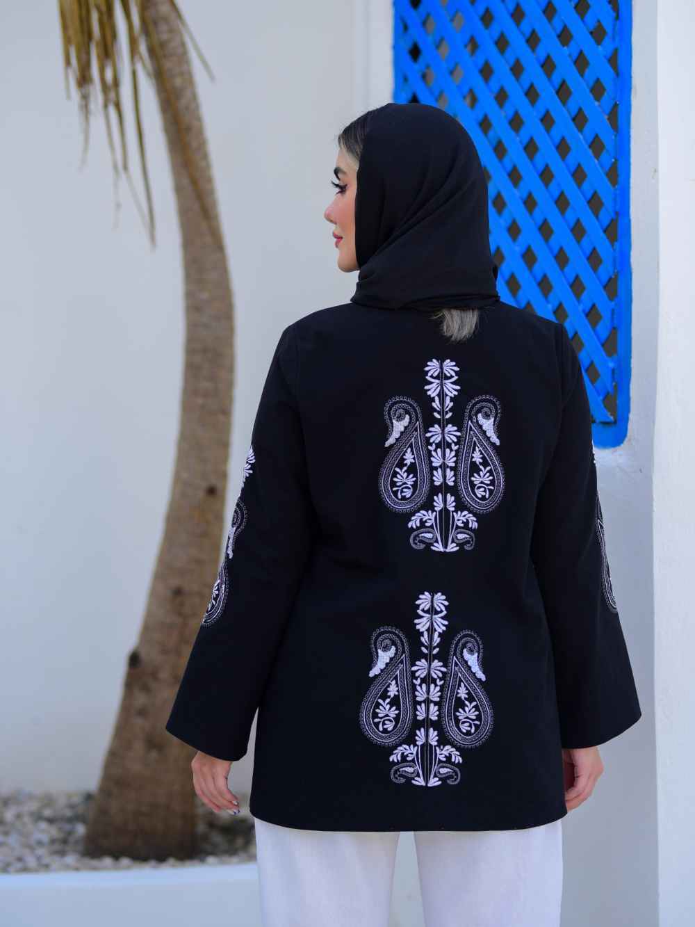 Manteau en lin persan modèle Noura