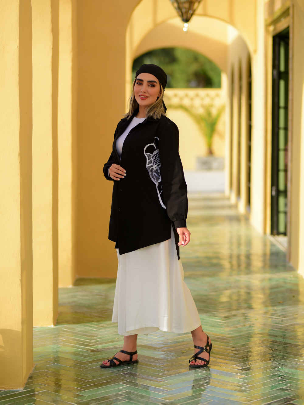 Manteau en lin persan modèle Yekta