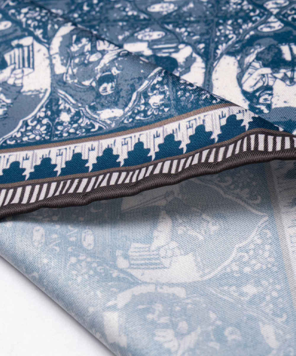 Foulard en soie persane pour femme – Luxe et vibrant carré Golzar