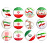Ensemble de Badges à Épingle – Drapeau de l’Iran (12 pièces)