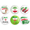 Ensemble de Badges à Épingle – Drapeau de l’Iran (6 pièces)