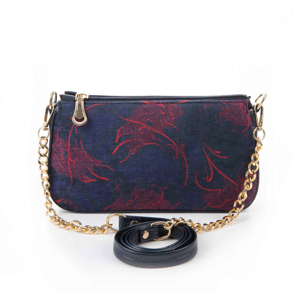 Sac à main en fausse cuir avec chaîne Haleh fait main