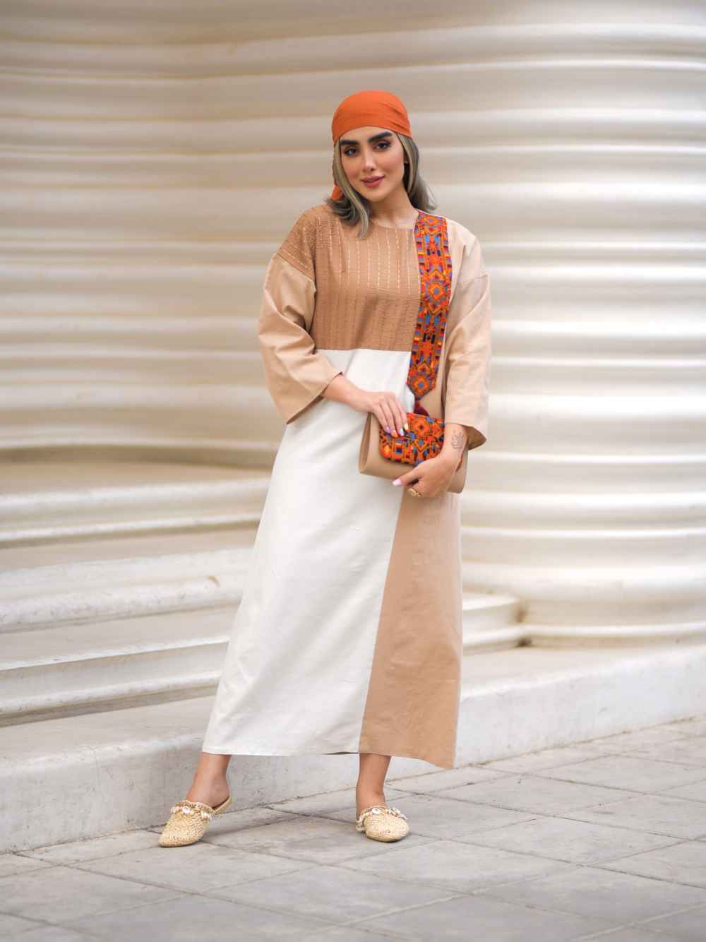 Robe femme à manches longues en lin modèle Maral