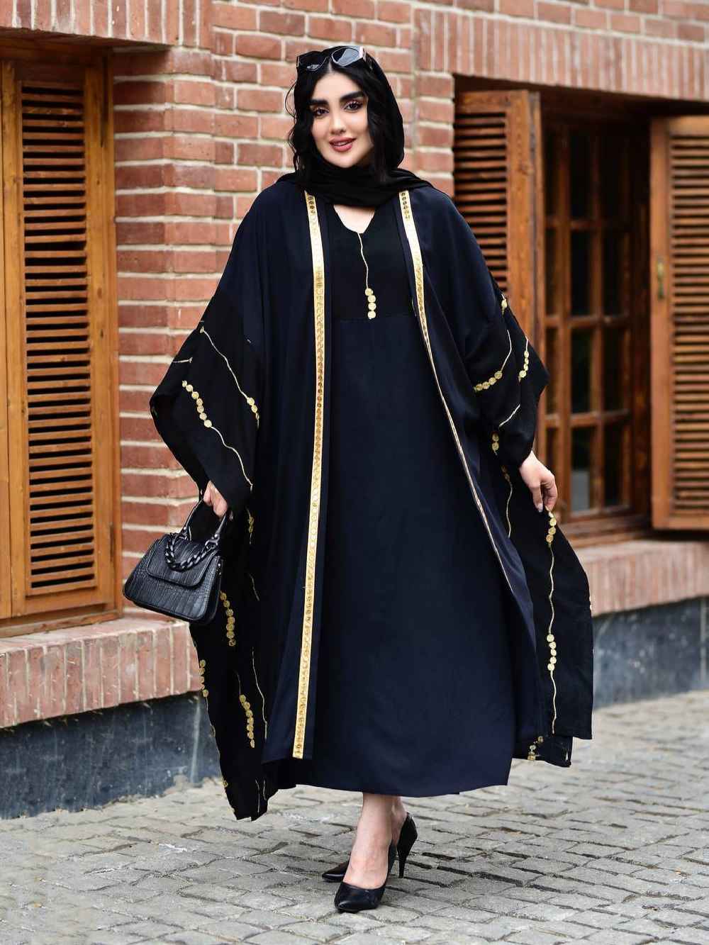 Abaya papillon élégante pour femmes – Manches aérées & tissu doux