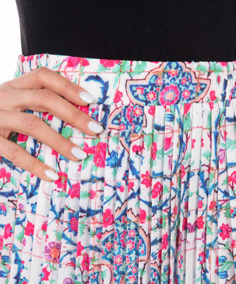 Modèle de jupe midi plissée pour femmes Hadi