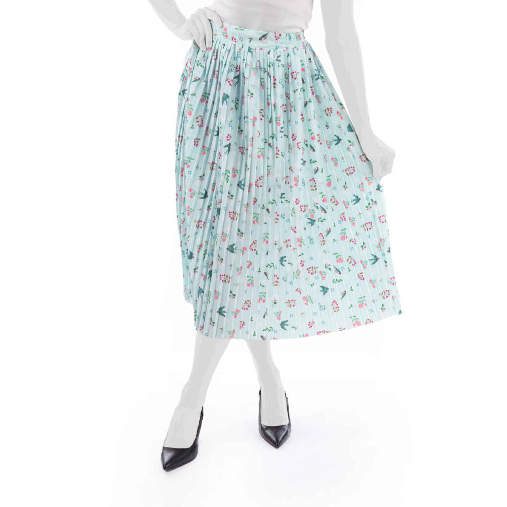 Modèle de jupe midi plissée pour femmes Javid