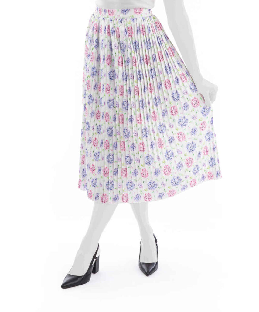 Modèle de jupe midi plissée pour femmes Vahab