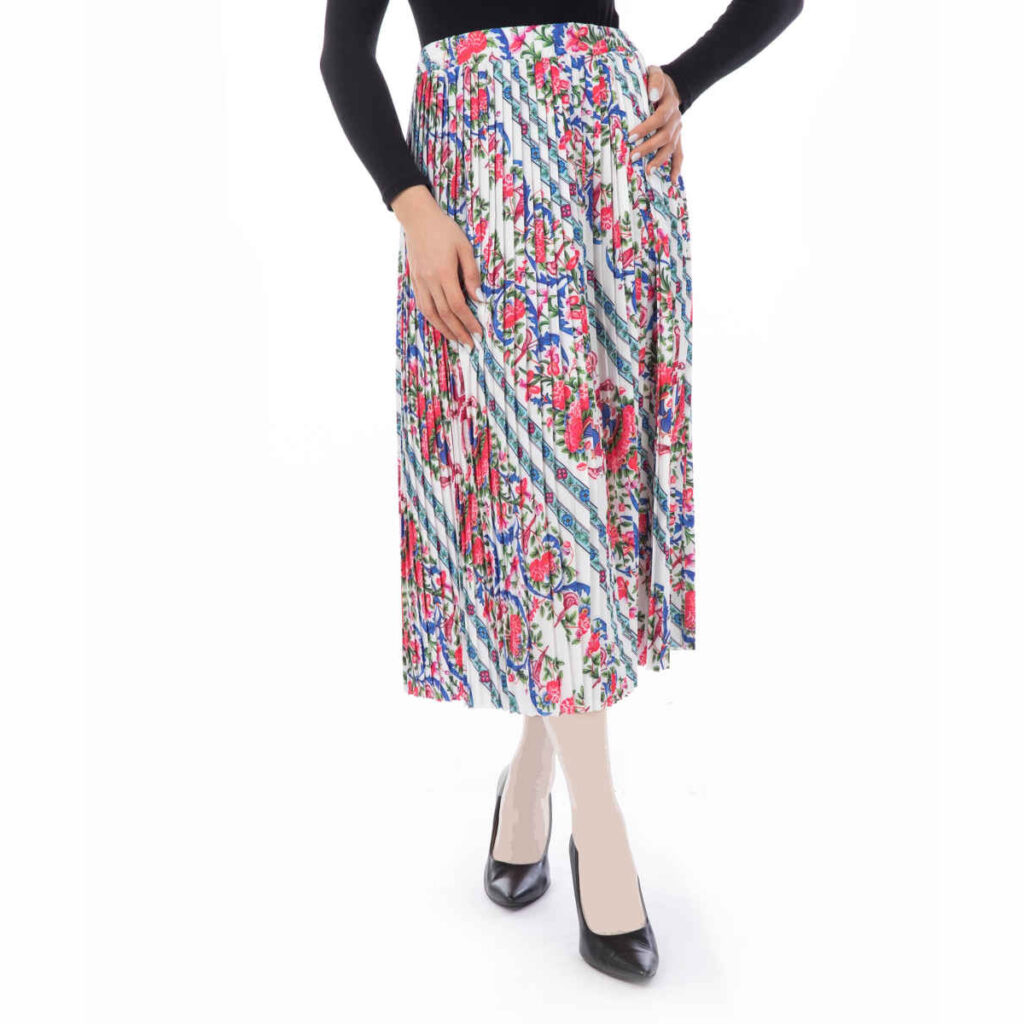 Modèle de jupe midi plissée pour femmes Vania