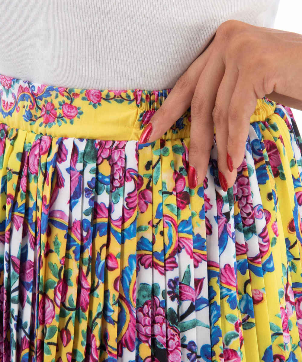 Modèle de jupe midi plissée pour femmes Vestay