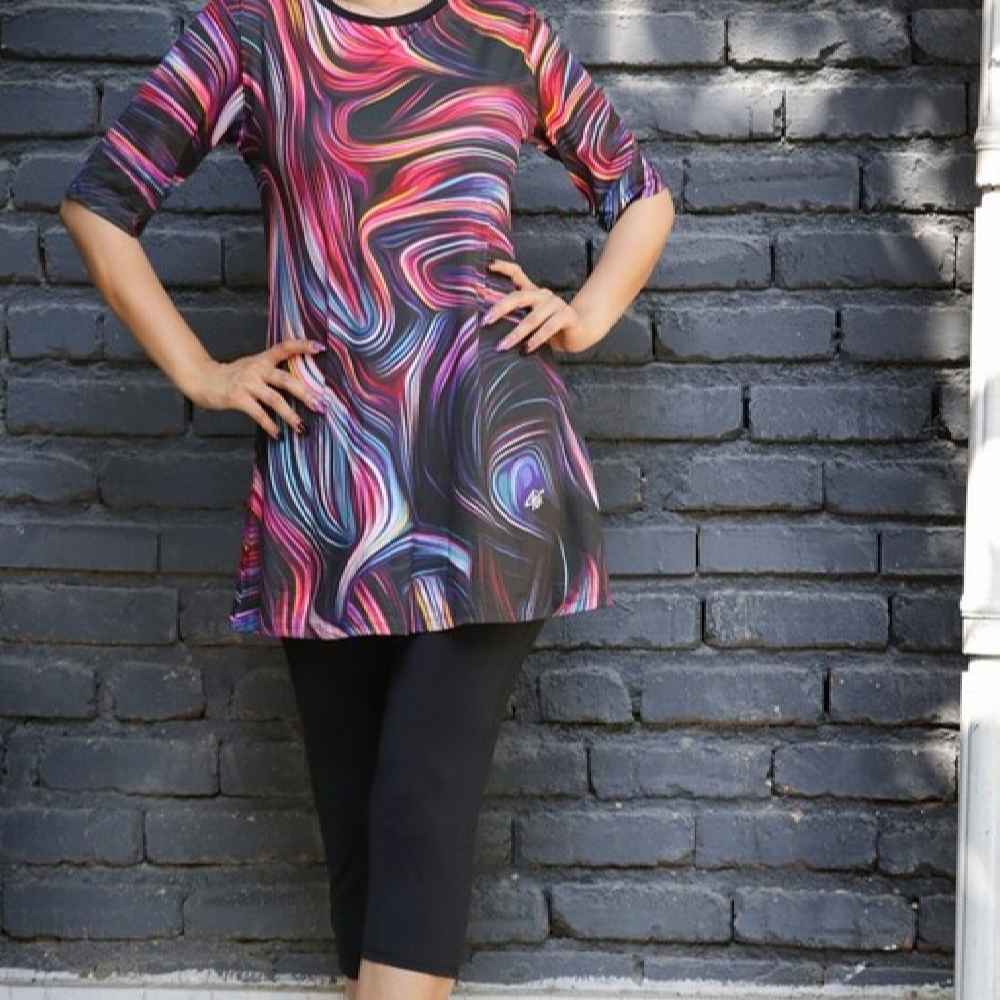 Maillot de Bain à Deux Pièces pour Femmes à Manches Courtes Modèle Lara