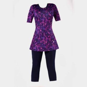 Maillot de Bain à Deux Pièces pour Femmes à Manches Courtes Modèle Maha