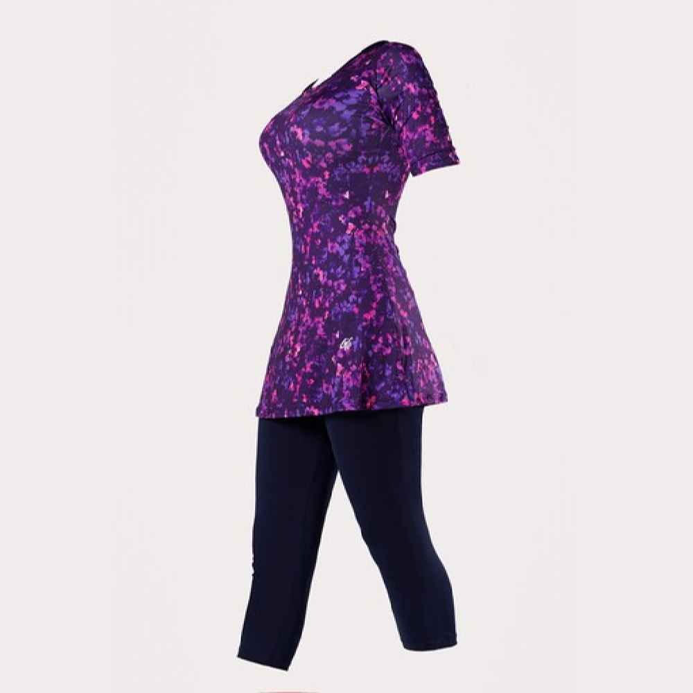 Maillot de Bain à Deux Pièces pour Femmes à Manches Courtes Modèle Maha