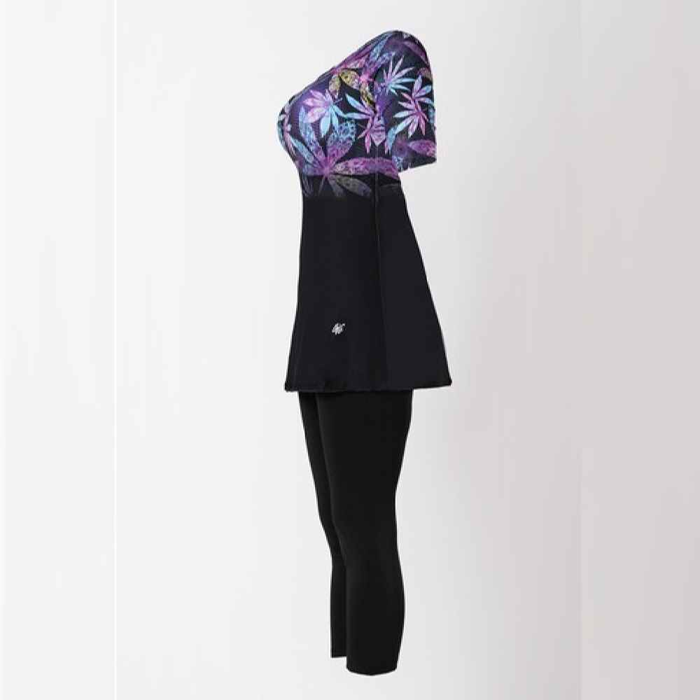 Maillot de Bain à Deux Pièces pour Femmes à Manches Courtes Modèle Sima