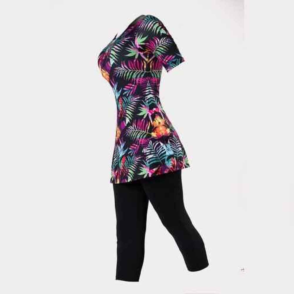 Maillot de Bain à Deux Pièces pour Femmes à Manches Courtes Modèle Vafa