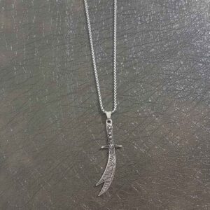 Collier épée Zulfiqar – Pendentif épée islamique en acier