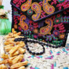 Sac à main ethnique en velours brodé avec motif Paisley