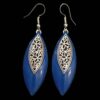Boucles d'oreilles pendantes en métal, style traditionnel Naz