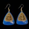 Boucles d'oreilles pendantes en métal, style traditionnel Shamim