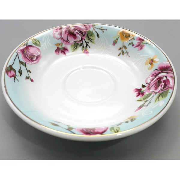 Assiette à thé persane – Porcelaine avec motif Berkeh (Lot de 6)