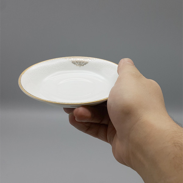 Assiette à thé persane – Porcelaine avec motif Haleh (Lot de 6)