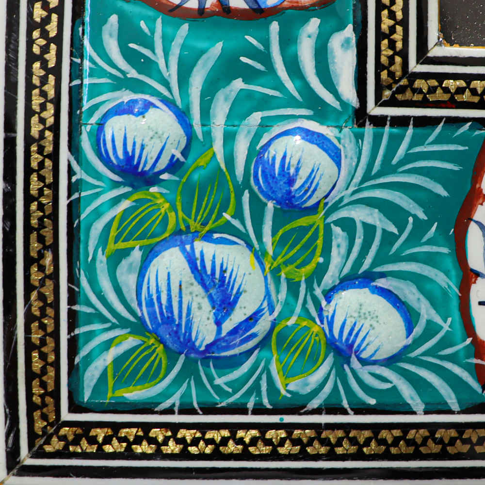 Art en cuivre gravé persan encadré fait main Maryami – Décoration murale traditionnelle