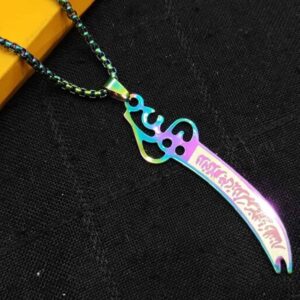 Collier épée Zulfiqar – Collier épée islamique en acier d’Imam Ali