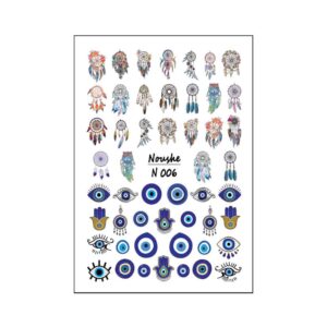 Autocollants pour ongles Mauvais Œil – Design Attrape-Rêves