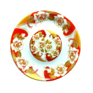 Assiette à thé persane – Porcelaine avec motif Azin (Lot de 6)