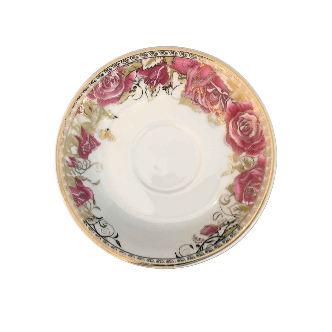Assiette à thé persane - Porcelaine avec motif Goldaste (Lot de 6)