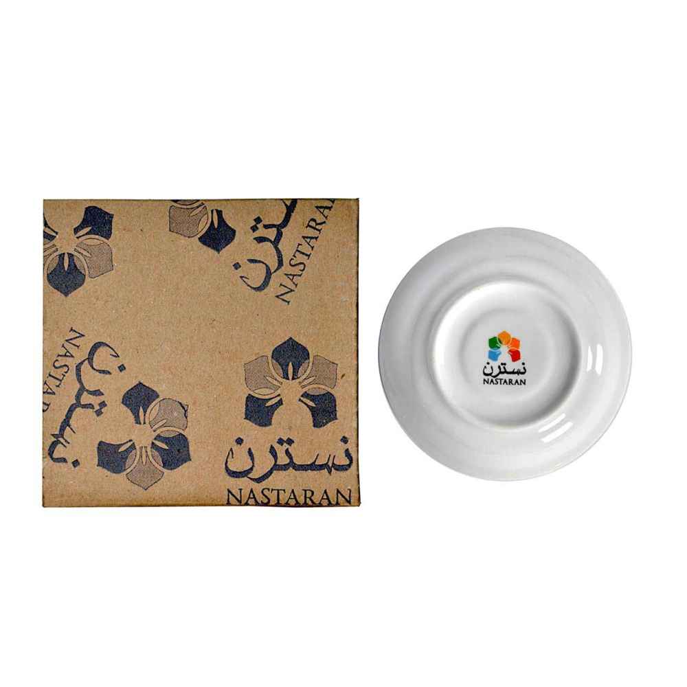 Assiette à thé persane – Porcelaine avec motif Nastaran (Lot de 6)