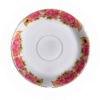 Assiette à thé persane - Porcelaine avec motif Rose (Lot de 6)