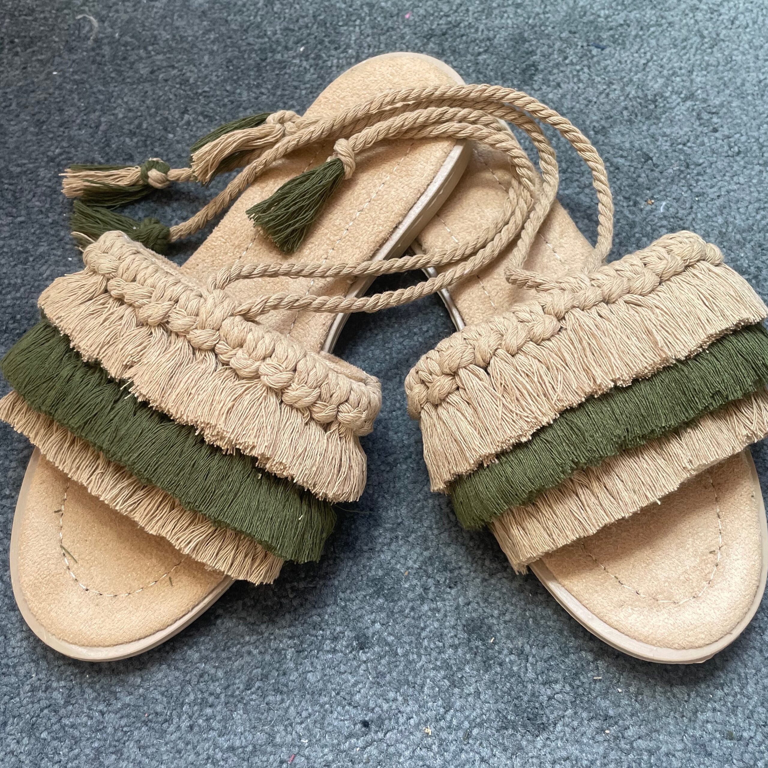Sandales Macramé Fait Main – Chaussures Boho pour l’Été