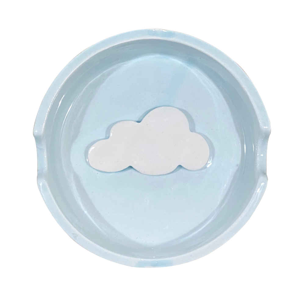 Cendrier en céramique fait main – Design minimaliste de nuage